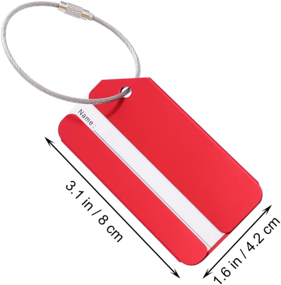 Sosoport 20Pcs Aluminum Luggage Tag for Travel Fashion Baggage Tag Suitcase Handbag Name for Suitcase and Backpack Identification image number 1