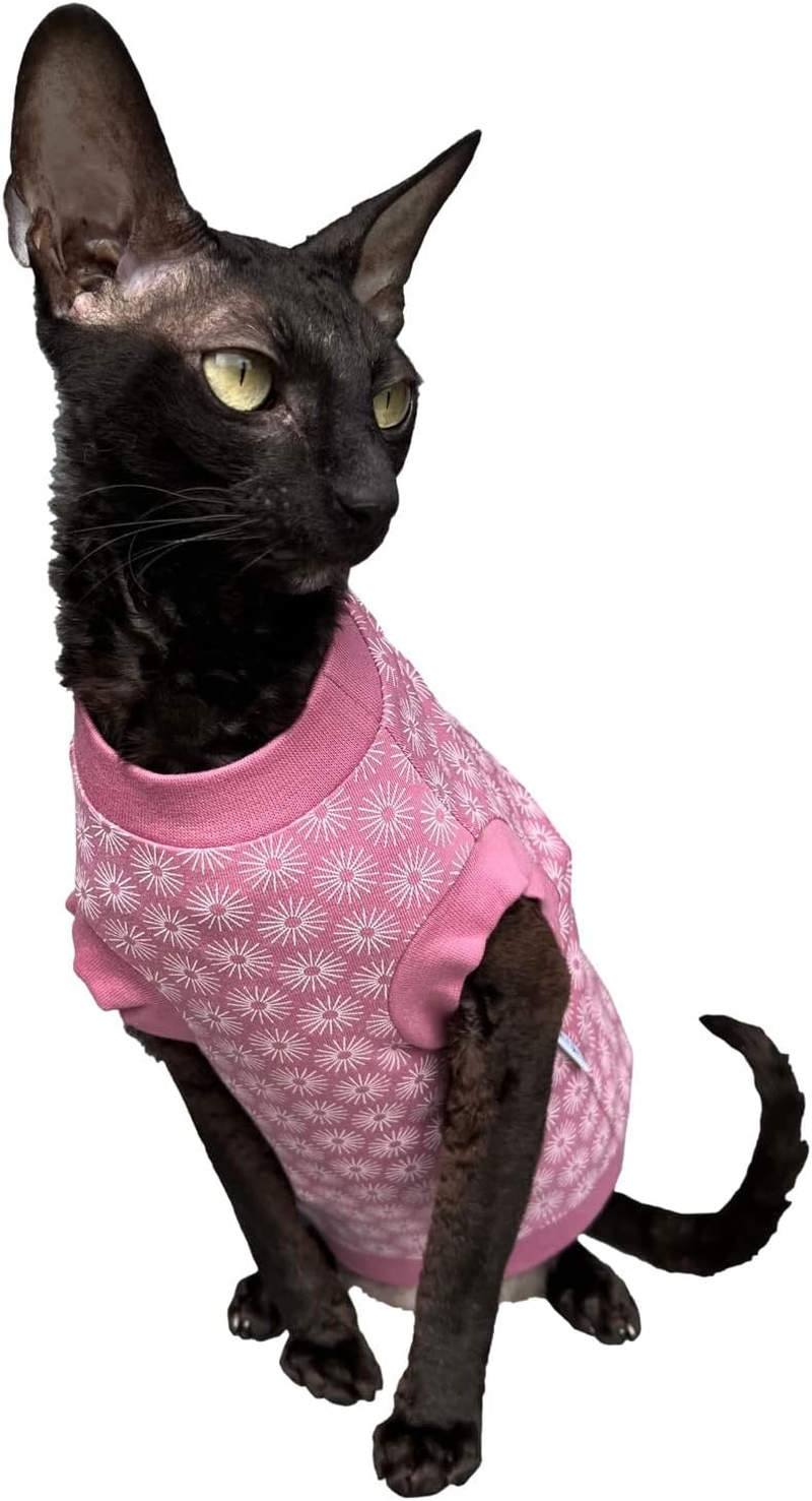 Kotomoda Cat'S T-Shirt Pink Spring for Sphynx and Naked Cats (X-Large)