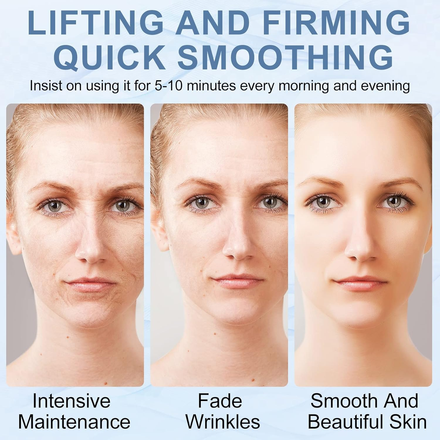 Face Massager, 3-In-1 anti Wrinkles Facial and Neck Massager, Face Sculpting Tool, Electric Face Neck Lifting Massager with 45 &plusmn;5℃ Heat & 3 Massage Modes Skin Care, Improve,Tightening and Smooth image number 5