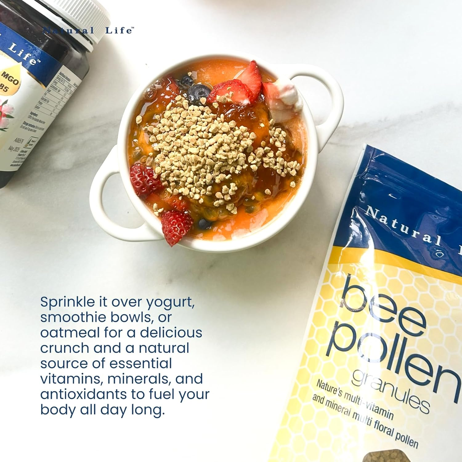 Natural Life Bee Pollen Granules | 250G image number 5