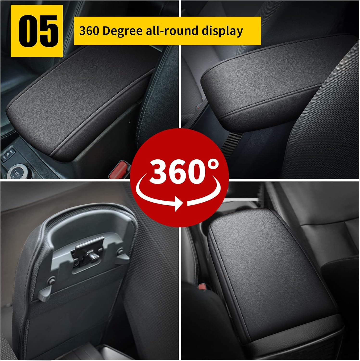 AOMSAZTO for 2013 2012 Honda Civic Center Console Cover Car Armrest Cover for Honda Civic 2014 Accessories Interior for Honda Civic 2015 Middle Console Cover Black image number 5