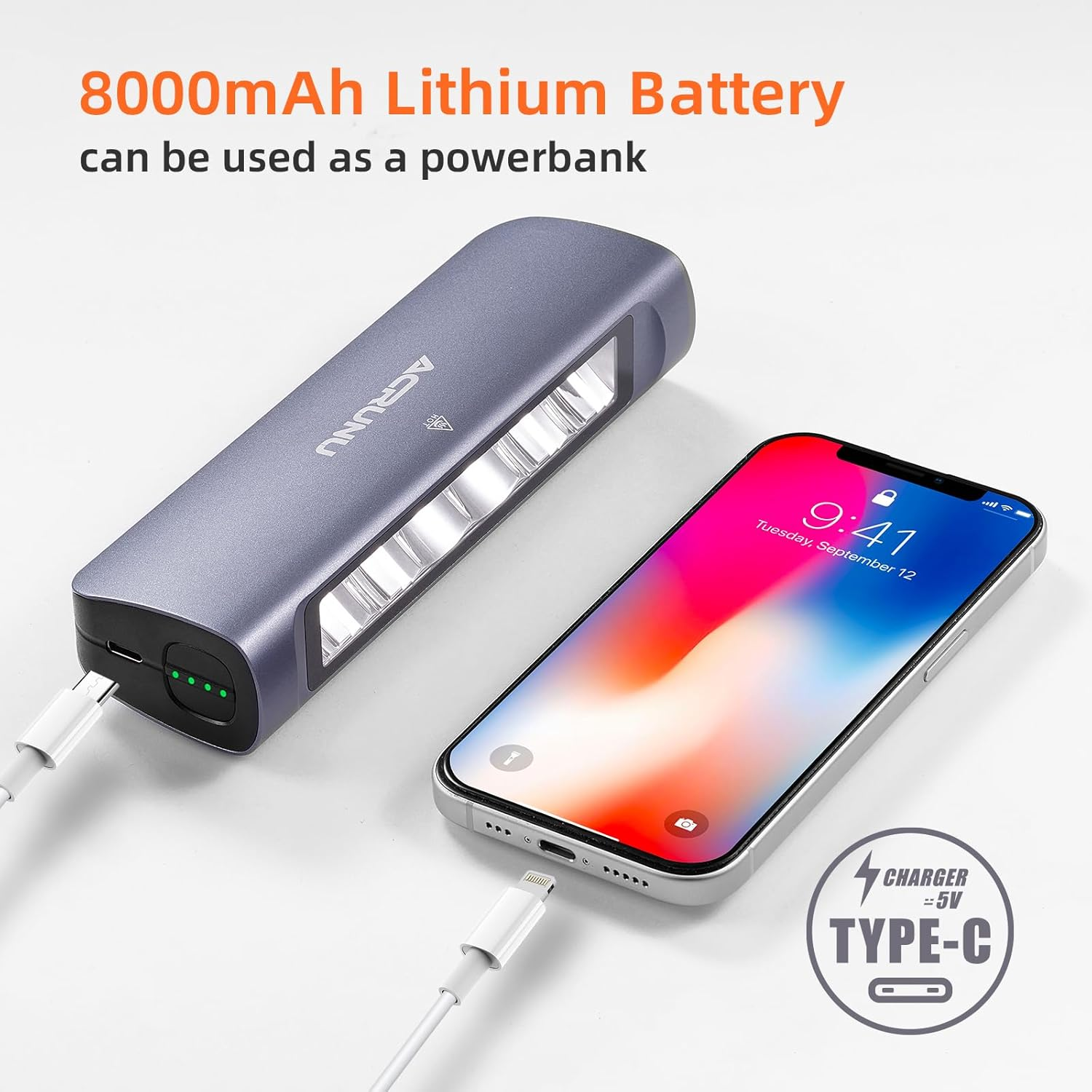 Super Bright 3400 Lumens LED Bike Light USB Rechargeable - 5 Modes Bicycle Headlight with 7H Runtime, IPX6 Waterproof, Quick Release Mount for Mountain Road Cycling Commuting Night Safety