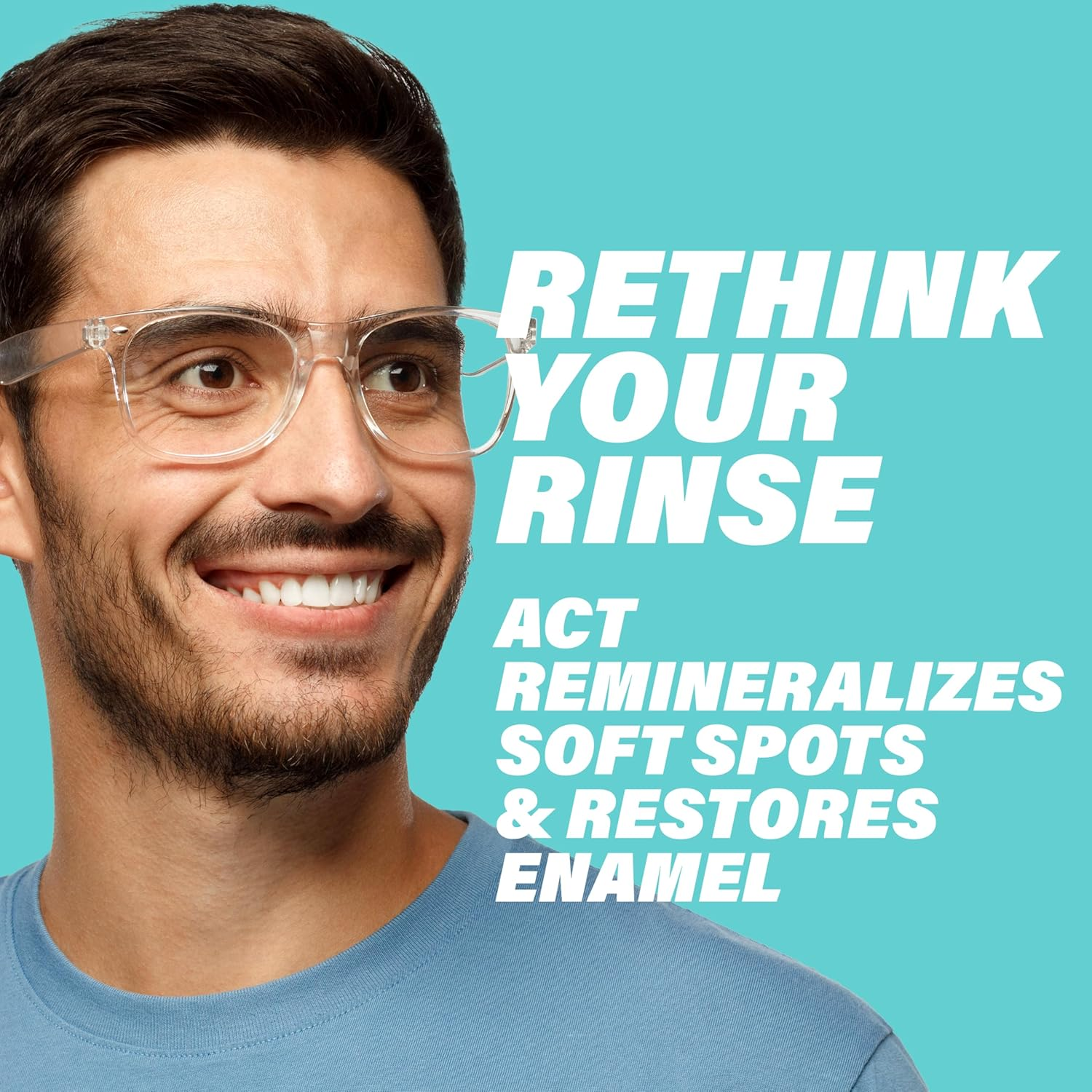 ACT Restoring Anticavity Fluoride Mouthwash, Mint Burst, 33.8 Fl Oz image number 3