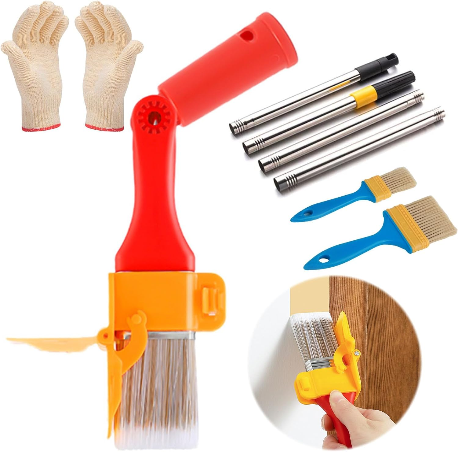 Edging Tool for Edges and Trim Paint Brush 2 Inch Paint Brush with Extension Rod for Edging and Trimming &ndash; Bristles for Clean, Sharp Lines on Windows, Doors, and Trim image number 3