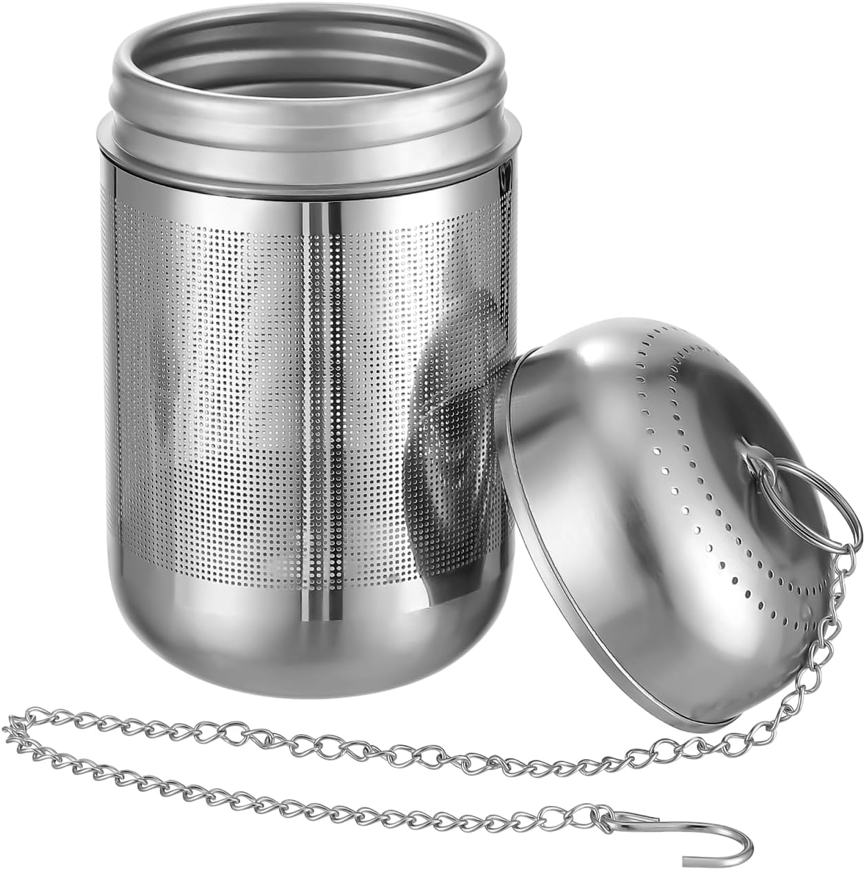 BESTOYARD Stainless Steel Seasoning 9.5Cm Ball Mesh Tea Filter, Spice Strainer for Cooking, Herb Infuser for Stews and Soups, Silver image number 3