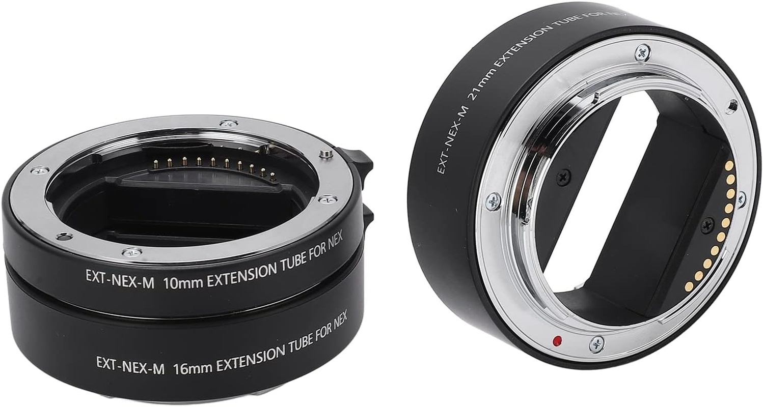 Auto Focus Macro Extension Tube Adapter for E Mount Lenses, 10Mm 16Mm 21Mm Macro Extension Tube Set for A7, A7R, A7S, A7II, A6000, A6300 image number 2