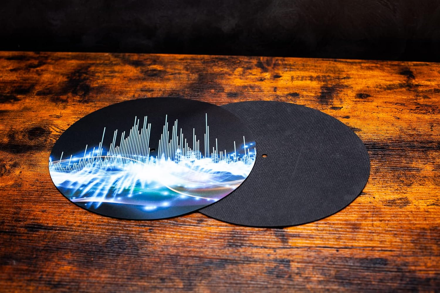 Slipmat - Record Player Mat Made of Rubber Waves of Sound - Mat for Gramophone 30.5 Cm (12 Inches) image number 6