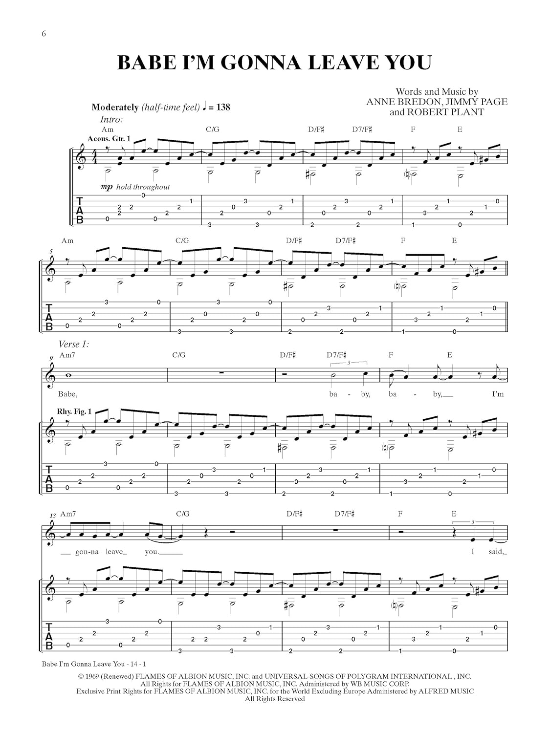 Led Zeppelin -- Acoustic Classics: Authentic Guitar Tab: Acoustic Classics (Revised image number 3