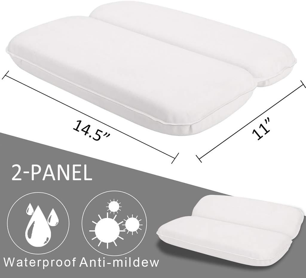 Bathtub Pillows, Non Slip Bathtub Pillow Home Spa Bath Pillow with Extra Soft & Large 2-Panel Design for Shoulder & Neck Support image number 5