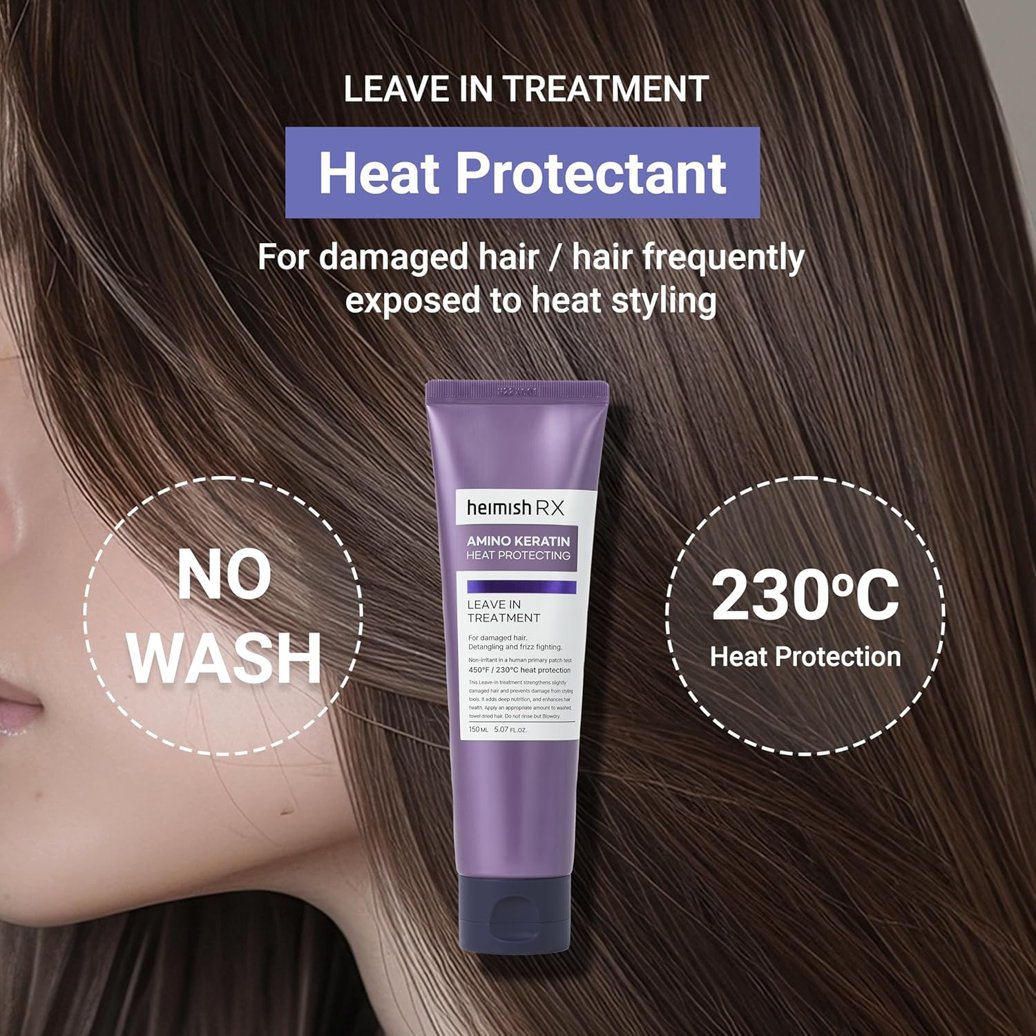 HEIMISH - RX Amino Keratin Heat Protecting Leave in Treatment 150Ml image number 5