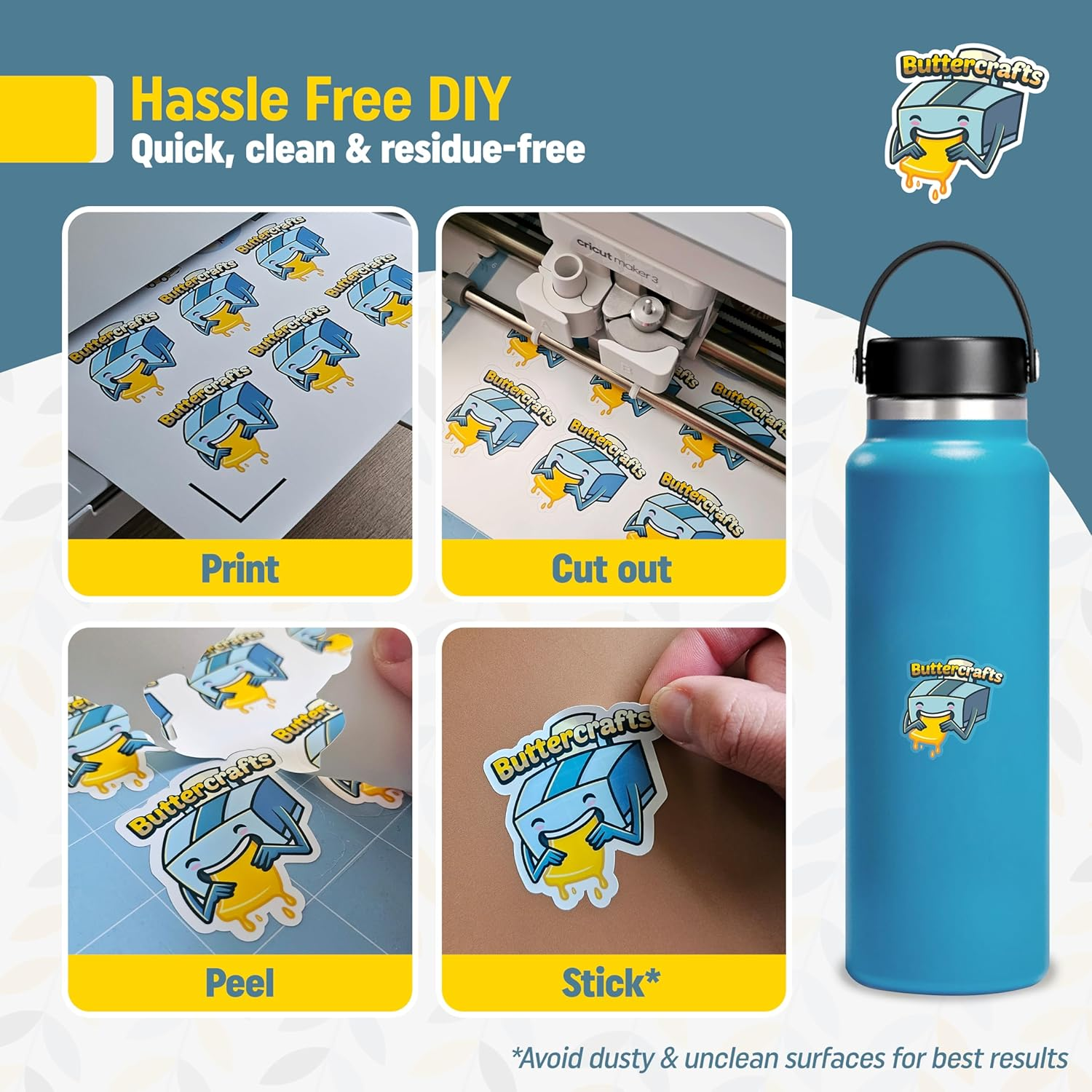 Clear Printable Vinyl for Inkjet Printer - for Epson - (Clear Sticker Paper | Waterproof | 25 Sheets) - Transparent Inkjet Printable Vinyl Sticker Paper Avoid Jams for Printers image number 6