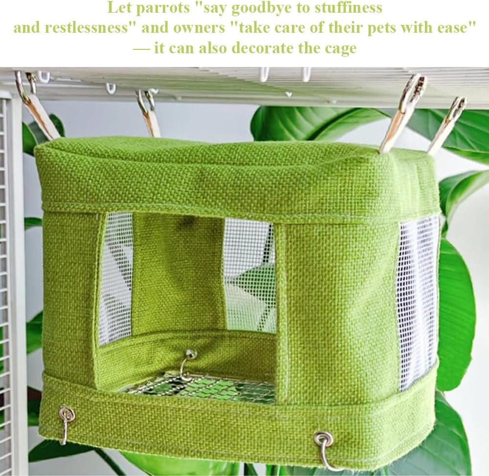 Cool Bird'S Nest,Hanging Hammock Tent,Summer Breathable Bottom Mesh Mat,Pet Cave Hammock,Parrot Nest Tent Stand,Pet Supplies,For Medium Birds,Parrots image number 4