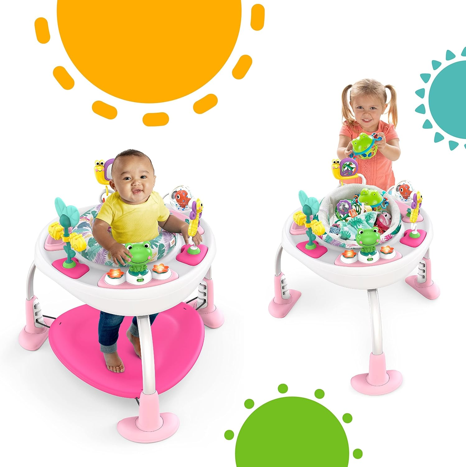 Bright Starts Bounce Bounce Baby 2-In-1 Activity Jumper & Table - Playful Palms image number 2
