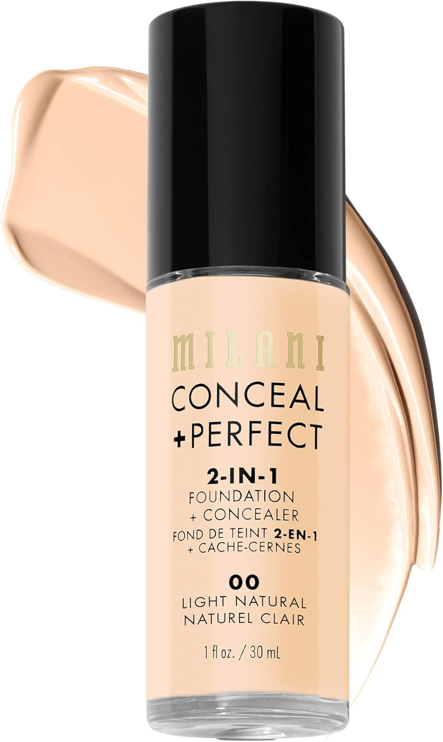 Milani Conceal + Perfect 2-In-1 Foundation + Concealer - Alabaster (1 Fl. Oz.) Cruelty-Free Liquid Foundation - Cover Under-Eye Circles, Blemishes & Skin Discoloration for a Flawless Complexion