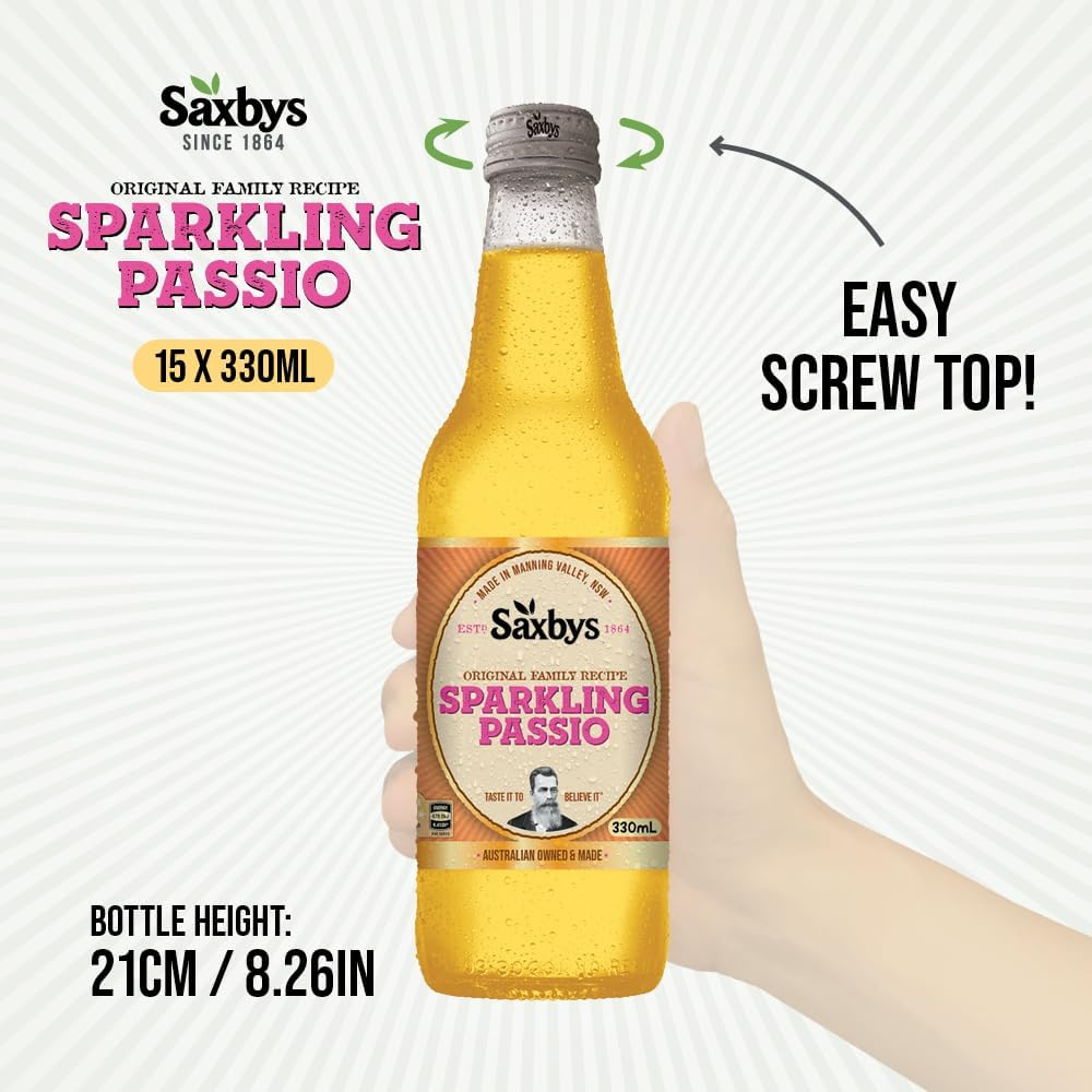 Saxby'S Sparkling Passio 330Ml X 15 image number 3