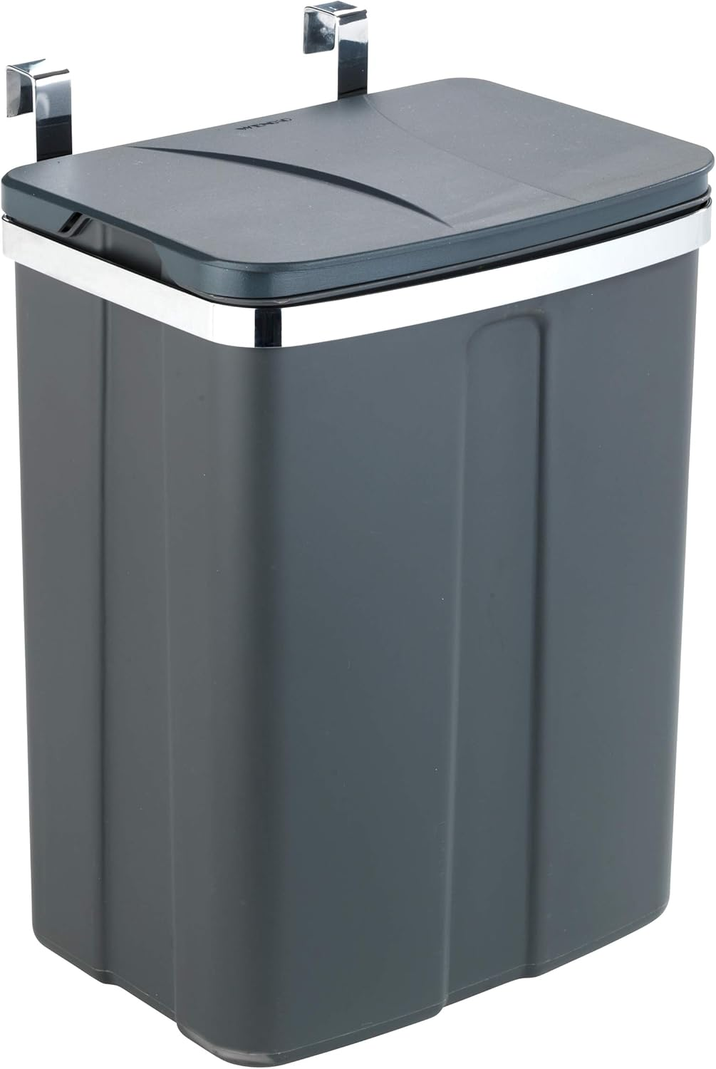 Wenko Garbage Bin Kitchen Trash Can Hanging Gray 12L