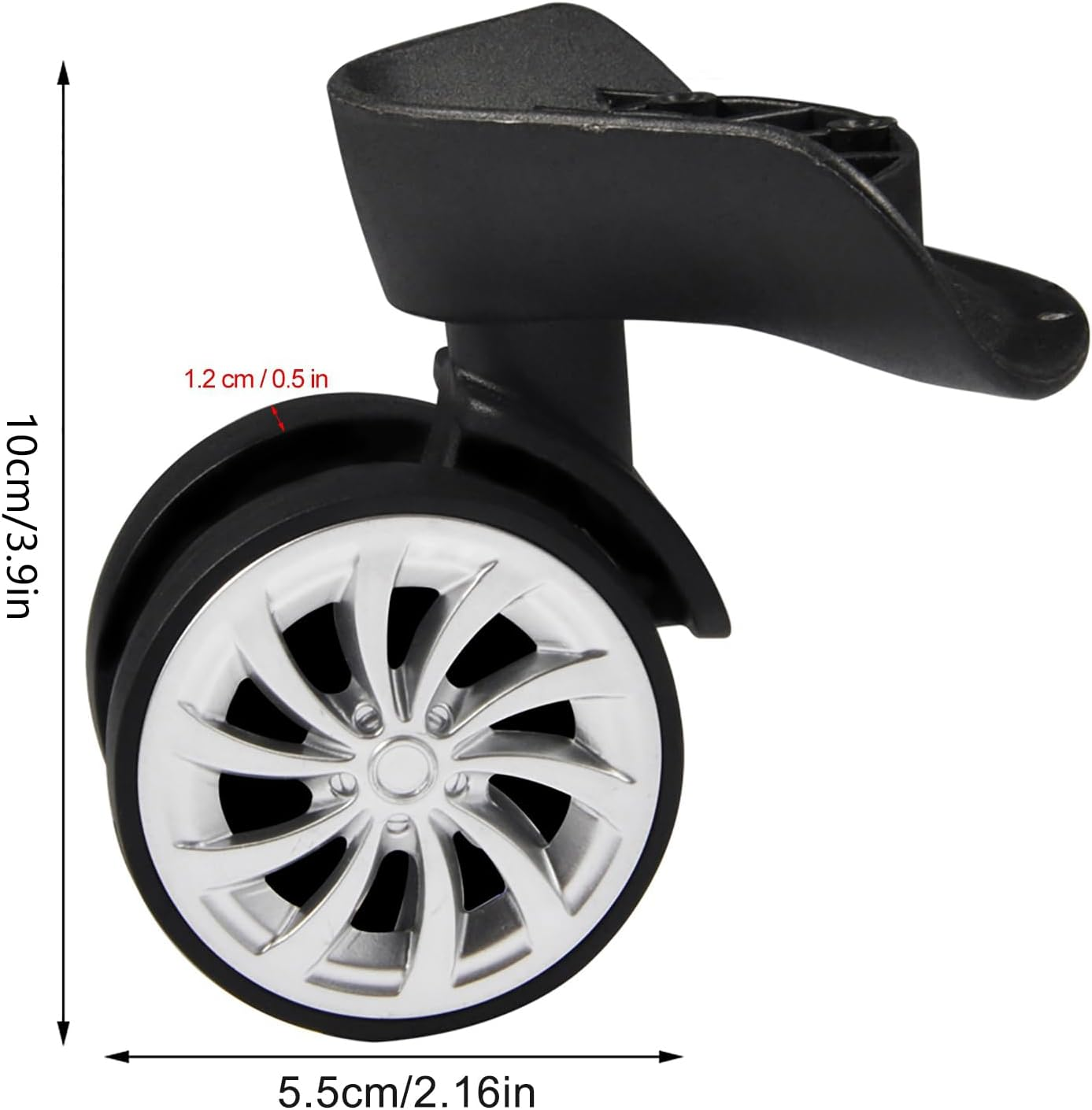 NDNCZDHC Luggage Suitcase Replacement Wheel, Swivel Wheel Replacement Luggage Travel Suitcase Wheels Plastic image number 3