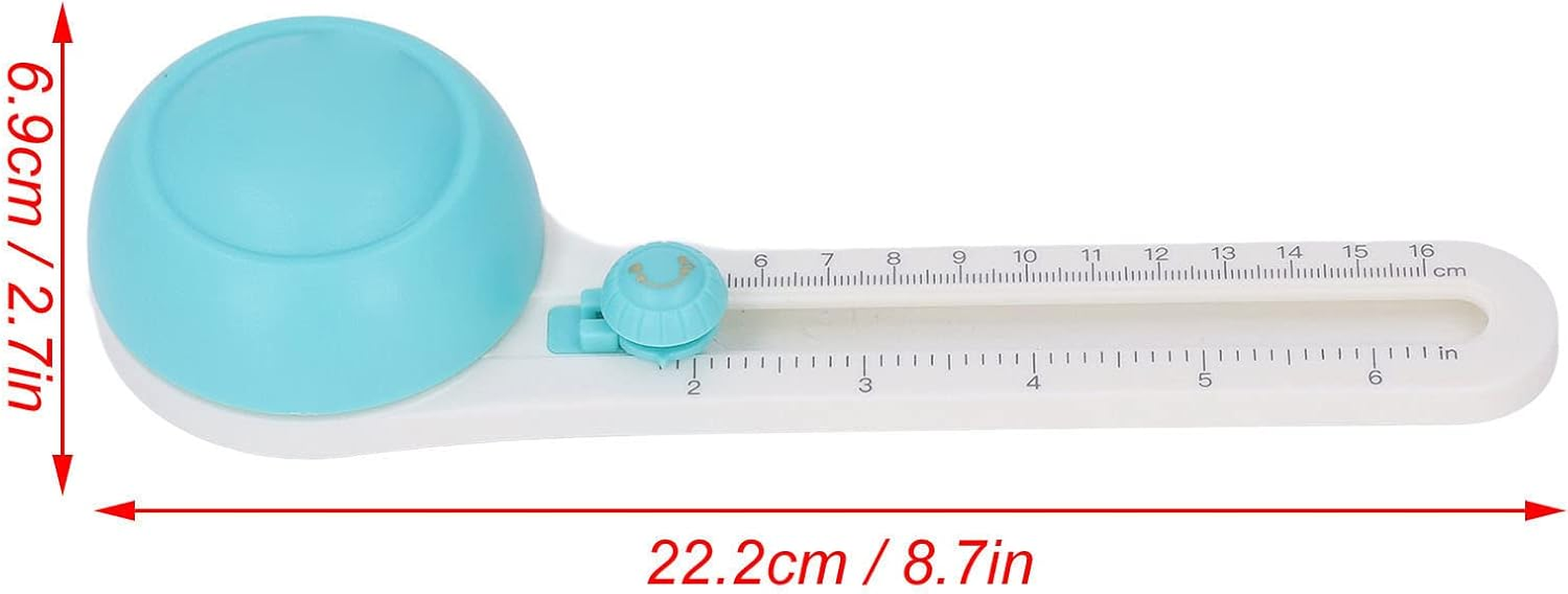 Paper Cutter, Circle Trimmer Portable round Cutting Adjustable Scrapbooking Tool for Greeting Card Crafts Rotary Craft Supplies Knife Cards Cutters Cut with 3 Replaceable Blades image number 3