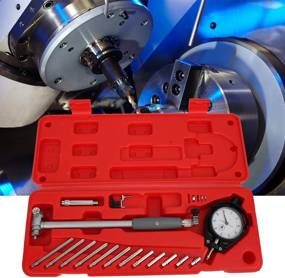 Dial Bore Gage Kit with 1.97-6.3 Measuring Range, 0.01Mm Accuracy Cylinder Measurement Gage, Internal Diameter Measuring Tool, Dial Indicator Bore Gage image number 1