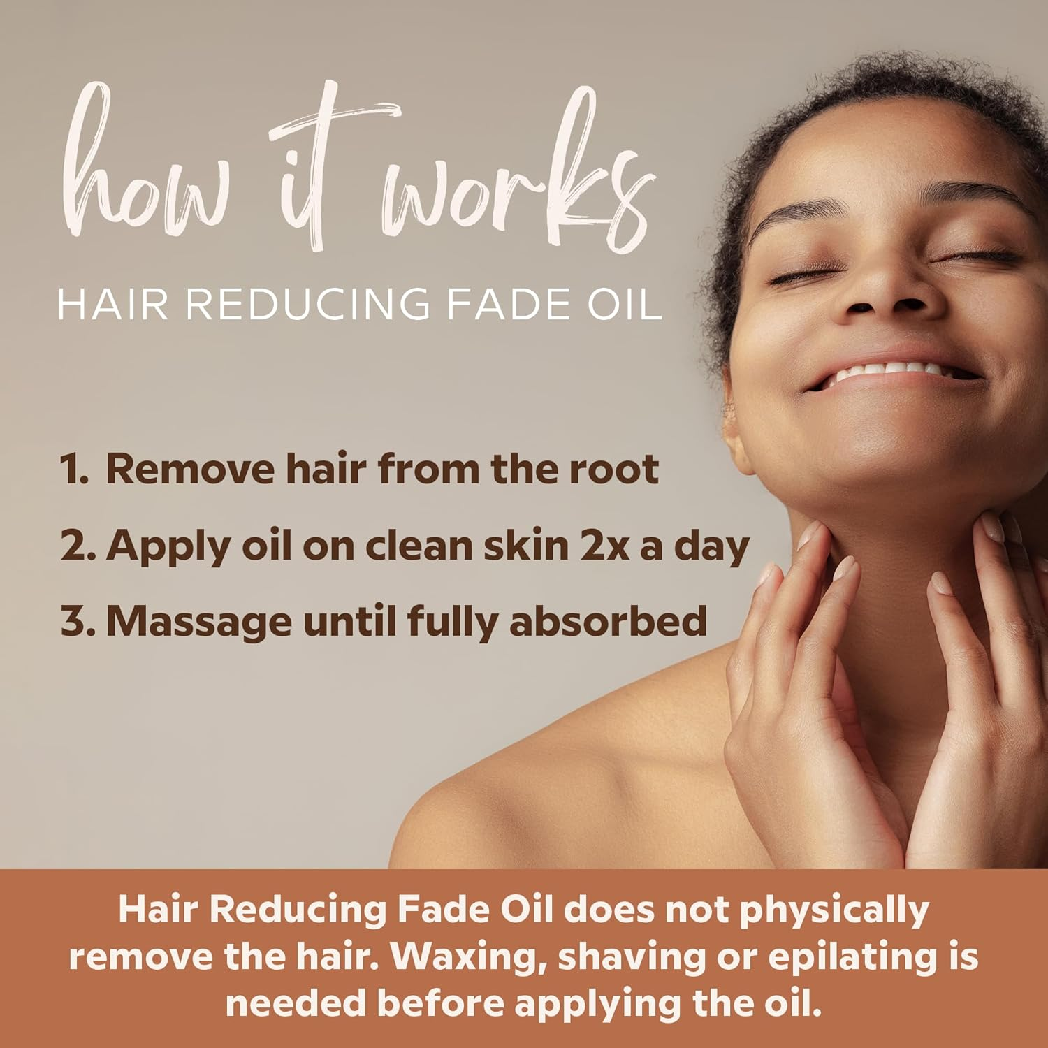 Umber by J. Lenay Hair Reducing Fade Oil &ndash; Regular Strength (Not Sensitive Skin), Minimizes Hair Growth for Face & Body &ndash; for Women & Men &ndash; 15Ml Serum image number 4