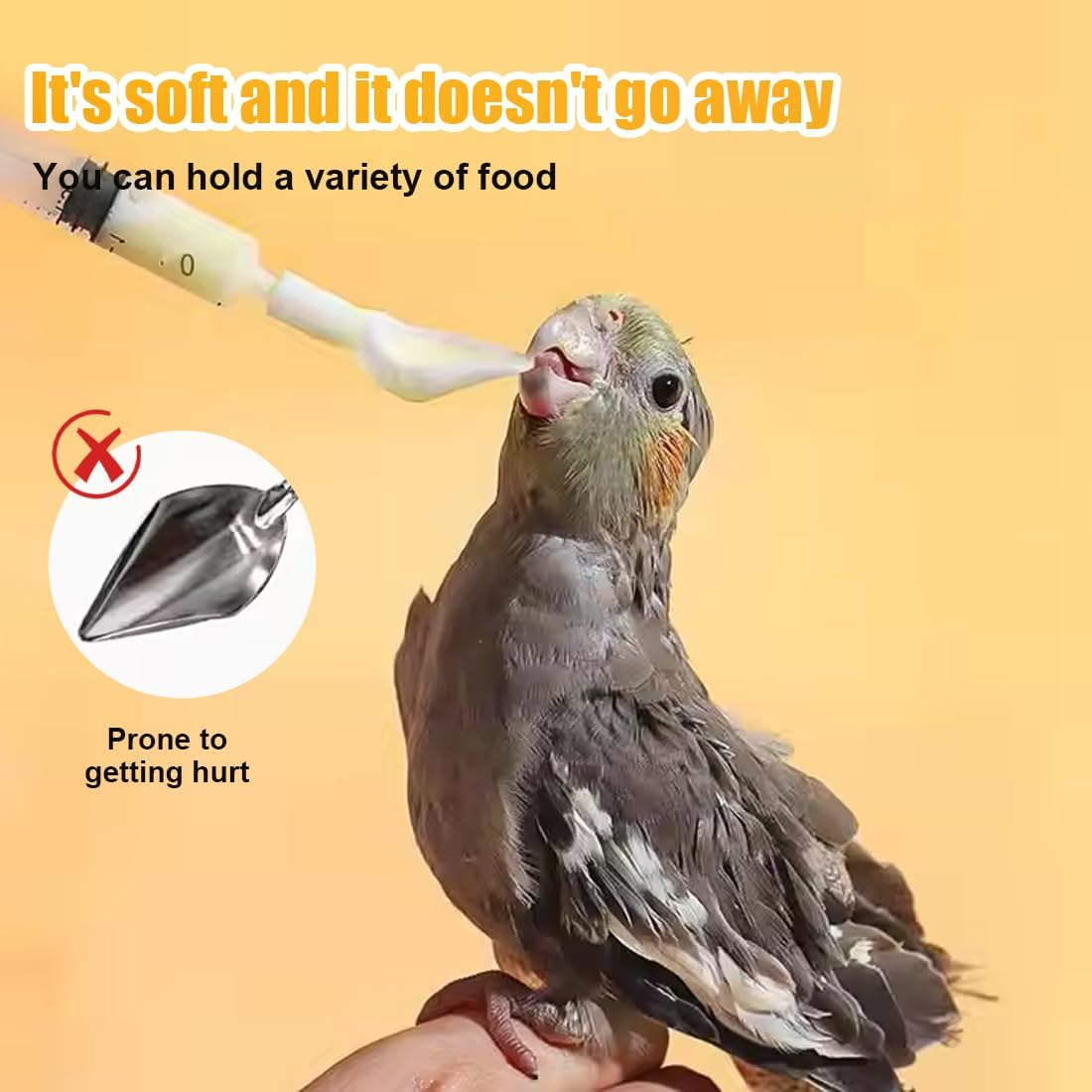 1 Set of Young Birds Feeding with Hose, Includes 3/5/10 Ml Feeder + 8/12/15 Cm Catheter + 3 Spoons, Suitable for Young Birds and Parrots, Essential Accessories for Small Pets image number 4