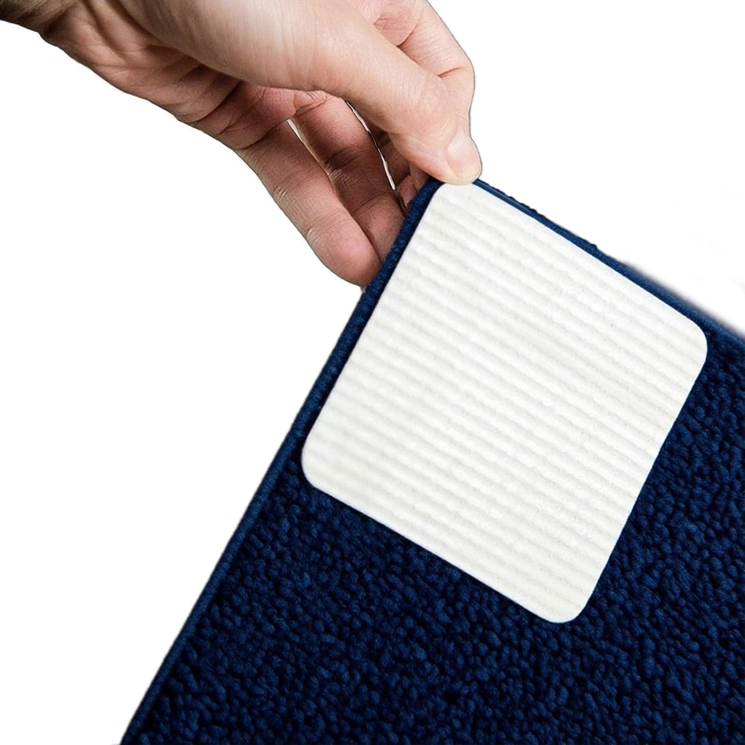 Zvorgath 4 Pcs Rug Pad Gripper, Vacuum Tech Rug Pad Gripper, anti Curling, Non Slip, Reusable for Carpets, Floor Mats,Tile Floors, Wall, image number 5