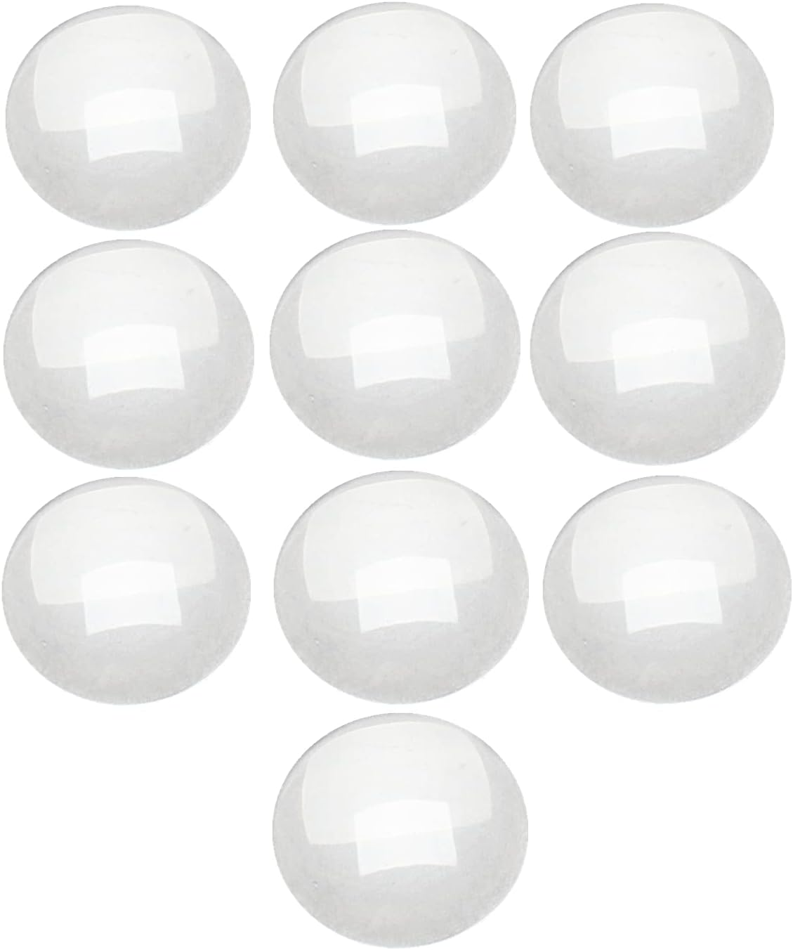 Dophee Glass Cabochons Dome Tiles, 100PCS 12Mm, Thickness 3.8Mm, Clear round Flat Back Dome Cabochons Set for DIY Craft Photo Charms, Cameo Pendants, Rings, Necklace and Jewelry Making image number 5