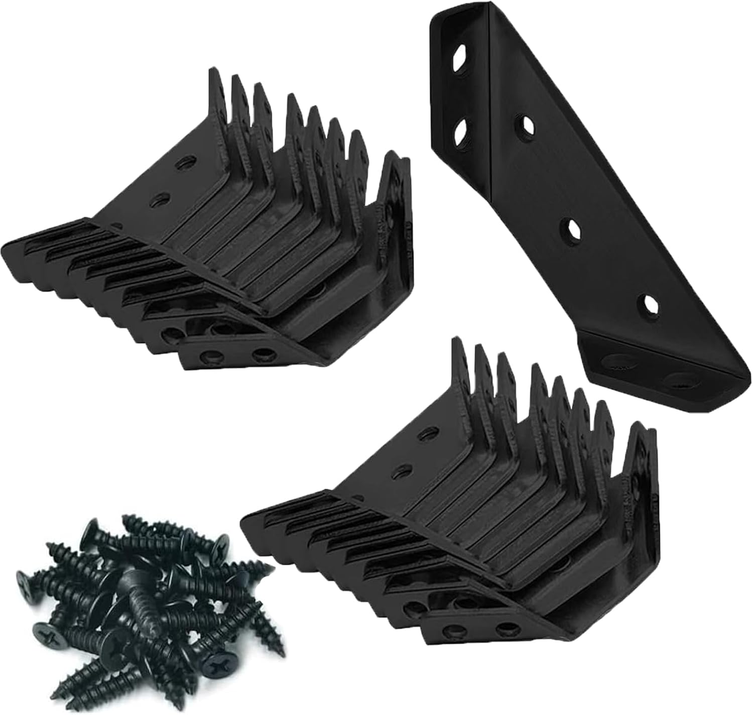 20 Pack Universal Stainless Steel Furniture Corner Connector, Stainless Steel Angle Corner Brackets for Shelf Cabinet Table Chair, (Silver)