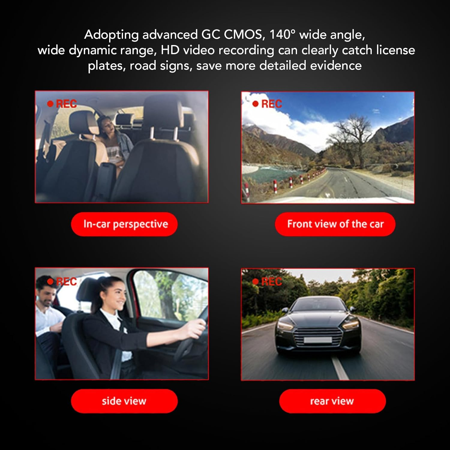 Wifi Dash Cam FHD 1080 Car Camera, Front Dash Camera for Cars, Compact Dashboard Camera with APP, 140&deg; Wide Angle, Loop Recording, IR Night Vision, Support 128GB Max image number 4