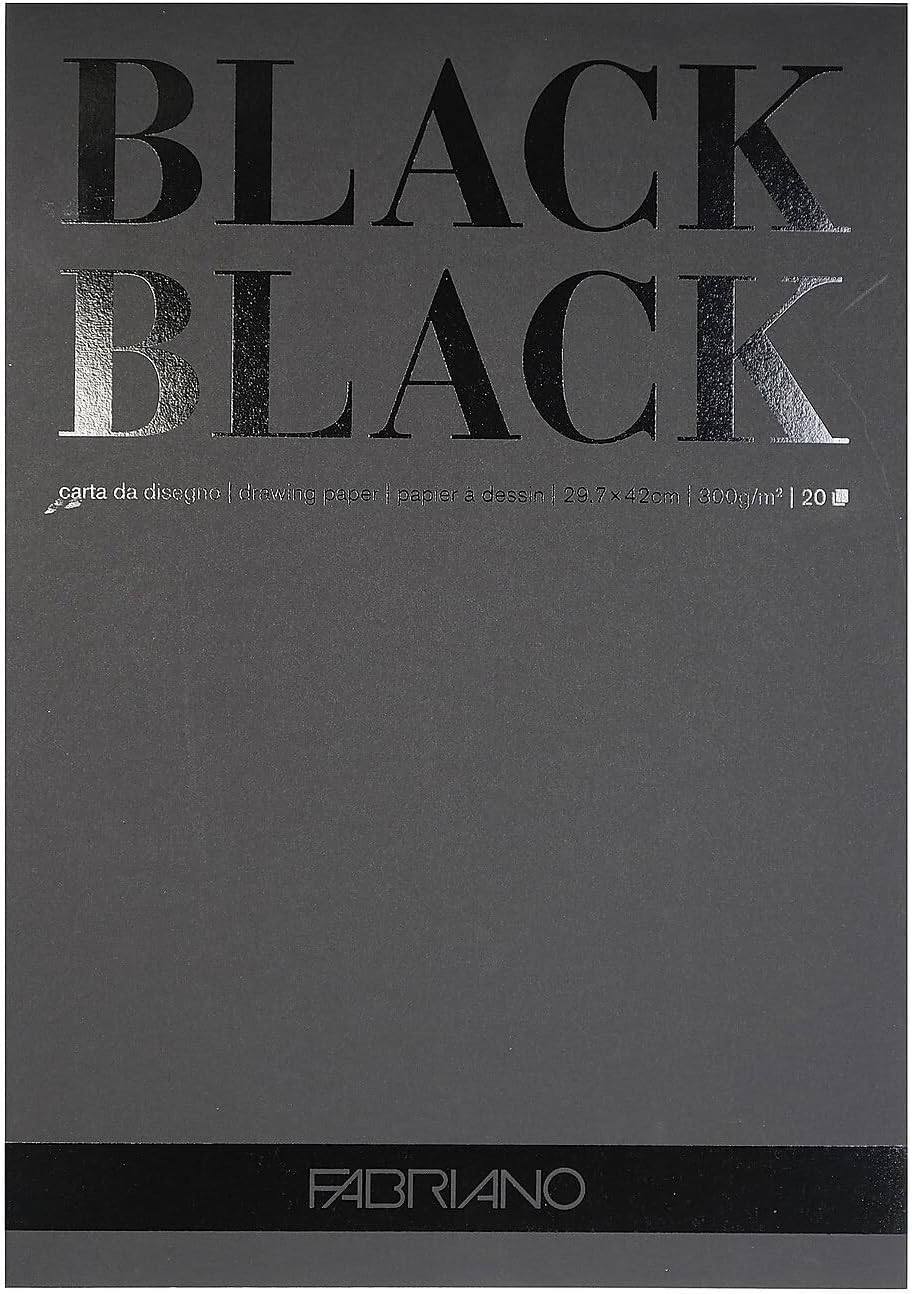 Fabriano Black Black 300 GSM 20-Sheets A3 Album Pad (71-19100392) image number 1