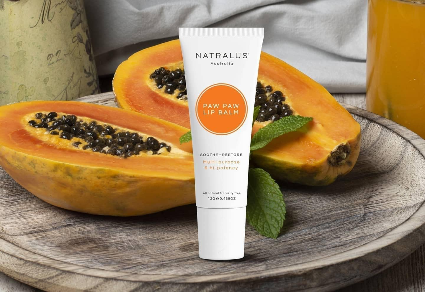 NEW Natralus Essential Paw Paw Lip Balm 25G image number 1