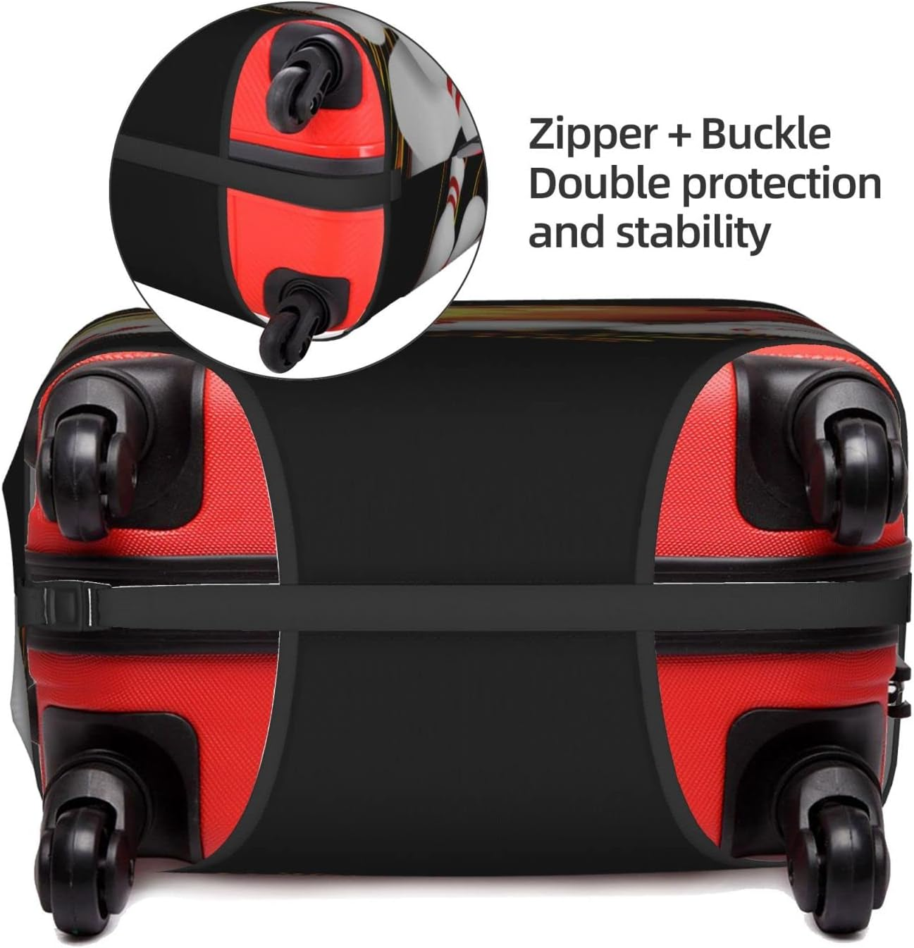 Bowling Ball Luggage Cover Anti-Scratch Suitcase Protector Fits 18-32 Inch Luggage image number 5