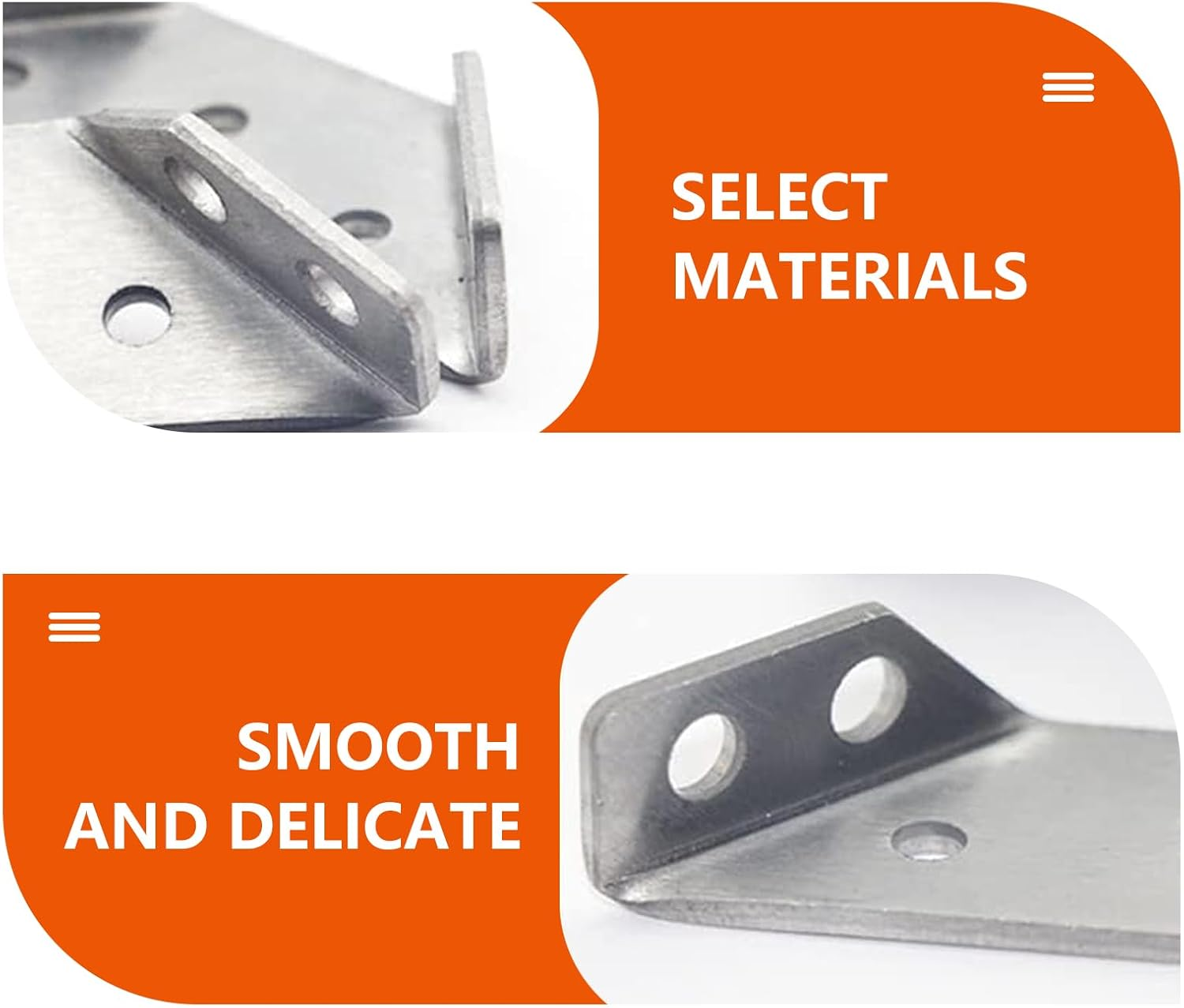 12Pcs Corner Bracket, Metal Brackets, Angle Corner Bracket for Wood Heavy Duty Cold image number 2