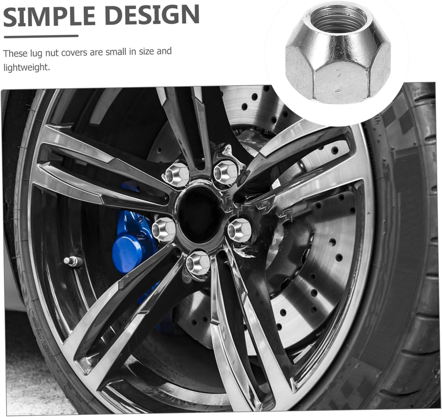 LALADEFIEE 10Pcs Automobile Flange Nut Lug Nuts Wheel Covers Car Wheel Caps Tyre Accessories image number 4