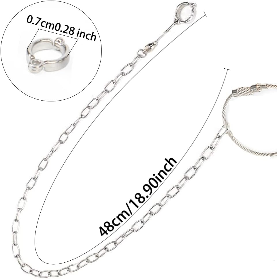 XUSUD Bird Foot Rings Stainless Steel Split Bird Rope Rings Anti-Bite Bird Training Chains for Parrot or Starling Bird Pets image number 1