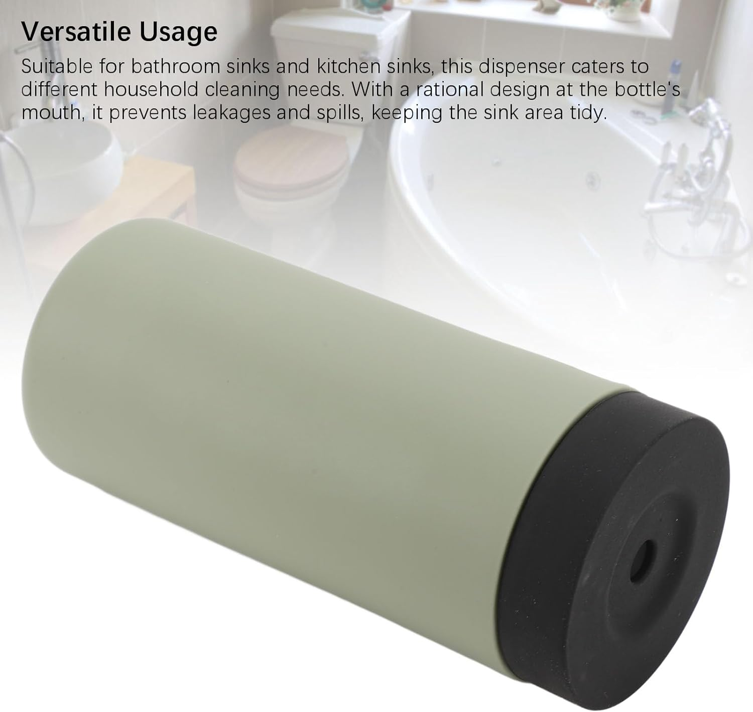 Yosoo Silicone Divided Dispenser Bottle, Manual Squeeze Design, Refillable Container for Soap, Shampoo, Essential Oils, Kitchen and Bathroom Supplies image number 3