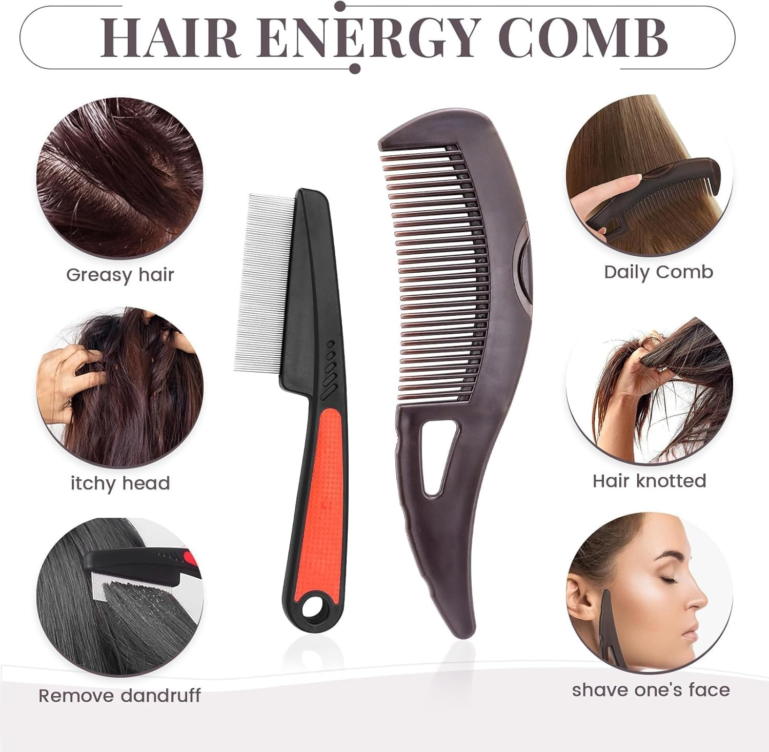 Hollow Tooth Hairbrush Dandruff Comb, 4Pcs Scalp Psoriasis Comb Dandruff Comb Scalp Sweep Detoxing Comb,Dandruff Remover Comb Scalp Sweep Detoxing Comb,Dandruff Remover Comb Scalp Sweep Detoxing Comb image number 5