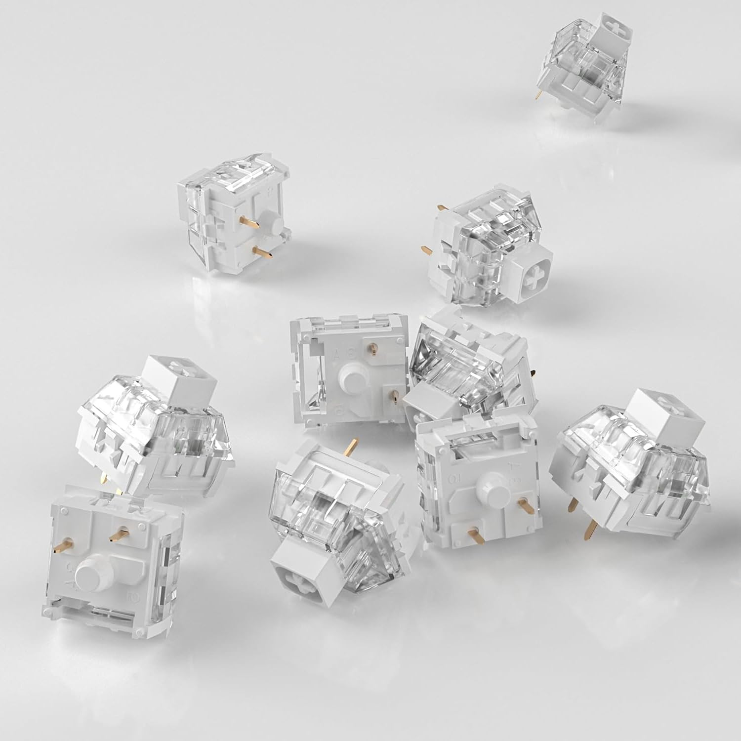 Kailh Box White Mechanical Keyboard Switches 3-Pin Clicky Switches, 45Gf Pre-Lubed, Dustproof & Waterproof, RGB SMD Compatible for Gaming Keyboards (30Pcs) image number 5