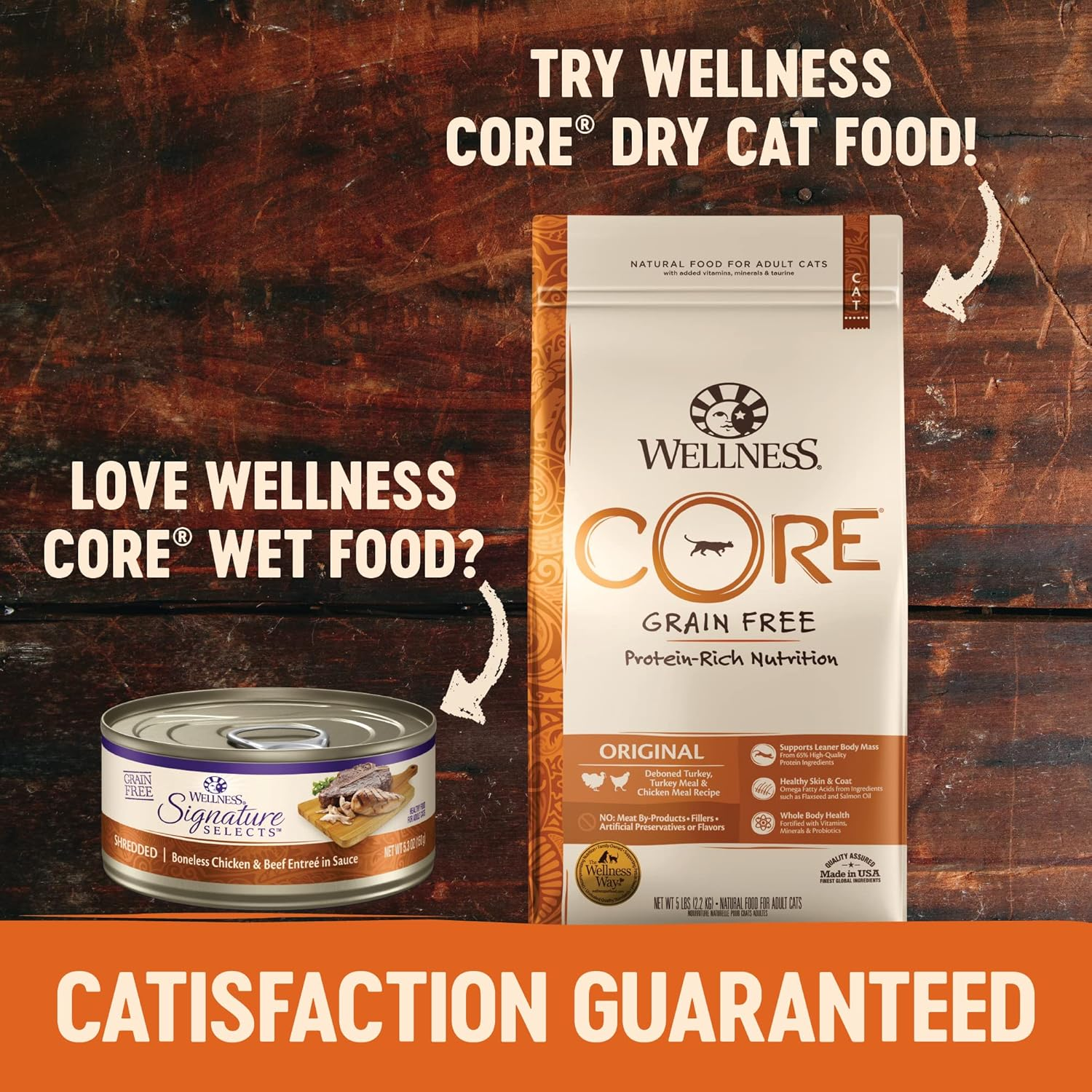 Wellness CORE Signature Selects Shredded Adult Wet Cat Food, Natural, Protein-Rich, Grain Free, 2.8 Ounce, 12 Pack (Chicken & Turkey) image number 6