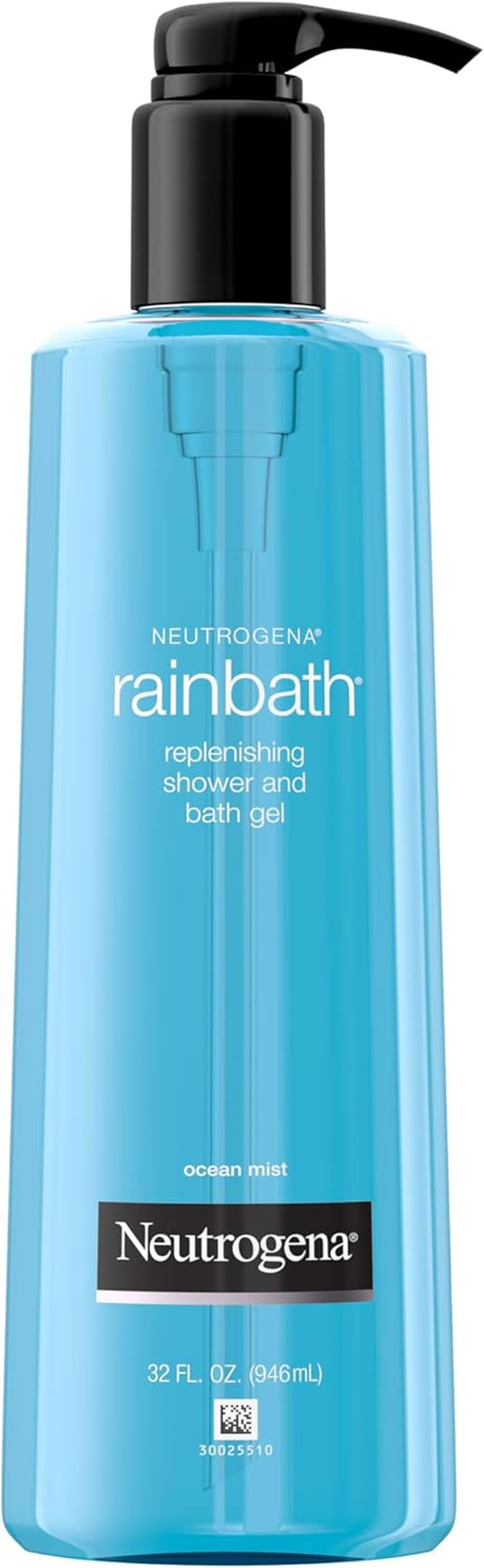 Neutrogena Rainbath Replenishing and Cleansing Shower and Bath Gel, Moisturizing Body Wash and Shaving Gel with Clean Rinsing Lather, Ocean Mist Scent, 32 Fl. Oz
