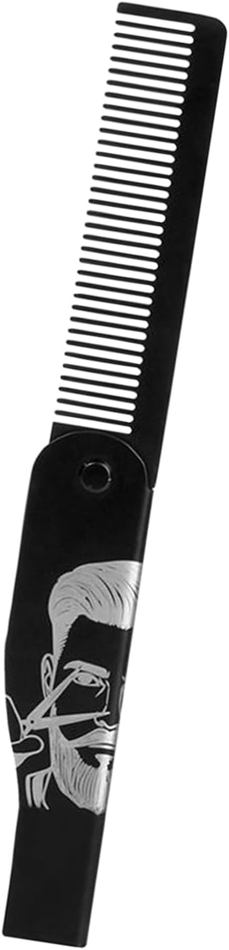 Folding Beard | Portable Pocket Combs | Mustache Brush | 201 Stainless Steel Foldable Grooming Brush | Compact Styling Tool for Men, Dad, Husband, Travel & Home Use