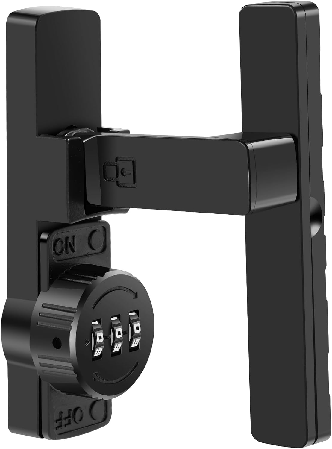 Door Slide Latch, Adjustable Door Latch Combination, 90/180 Degree Lock Zinc Alloy Security Latch with 3-Digit Code for Gates Barns (B) - A image number 3
