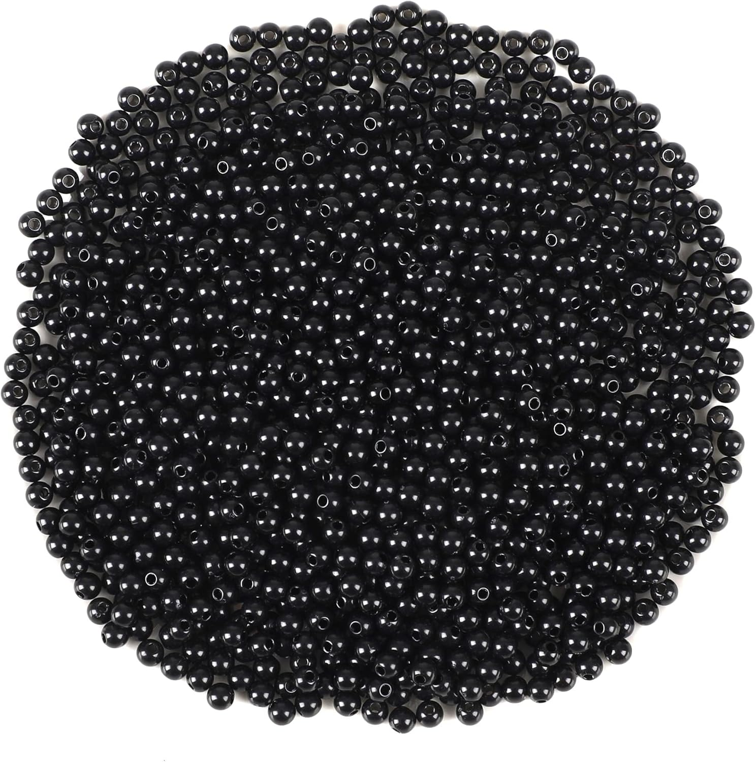 1200Pcs 4Mm round Beads Spacer Beads Smooth Loose Ball Beads for DIY Bracelet Jewelry Making Craft, Silver & Gold
