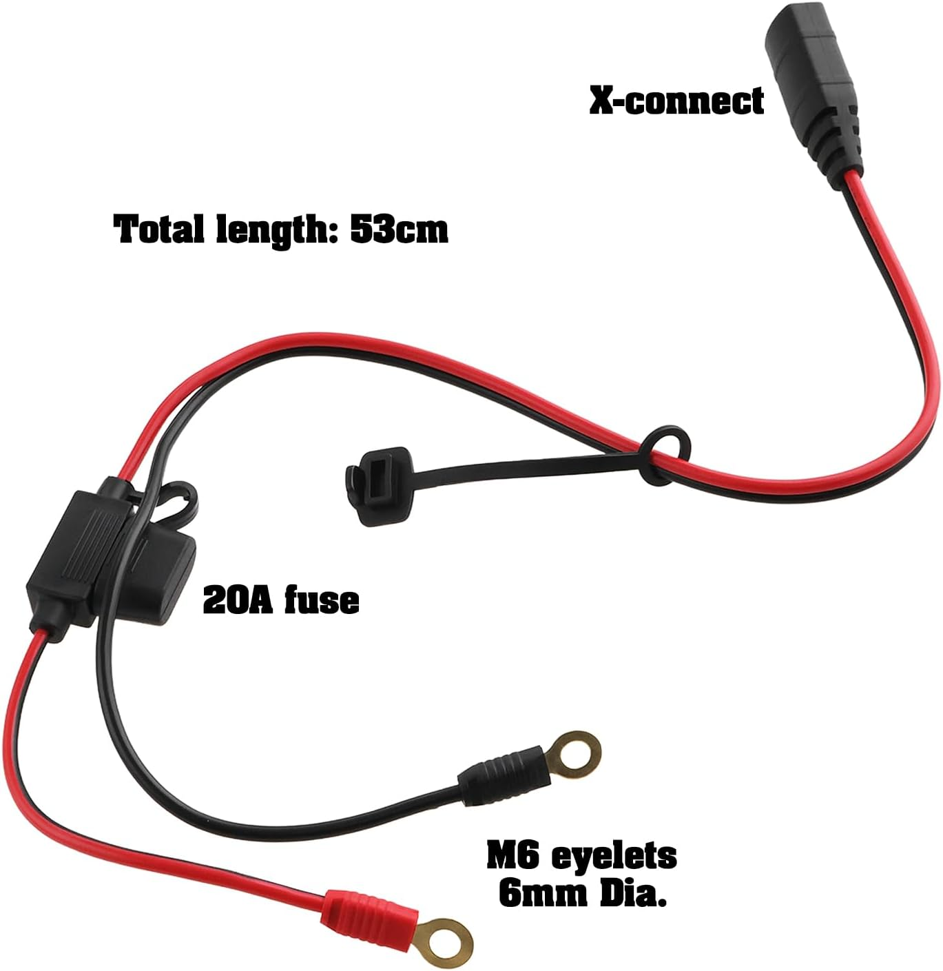 SING F LTD X-Connect to M6 Eyelet Terminal Wires Harness Smart Battery Chargers Extension Cable Compatible with NOCO GC002 X-Connect