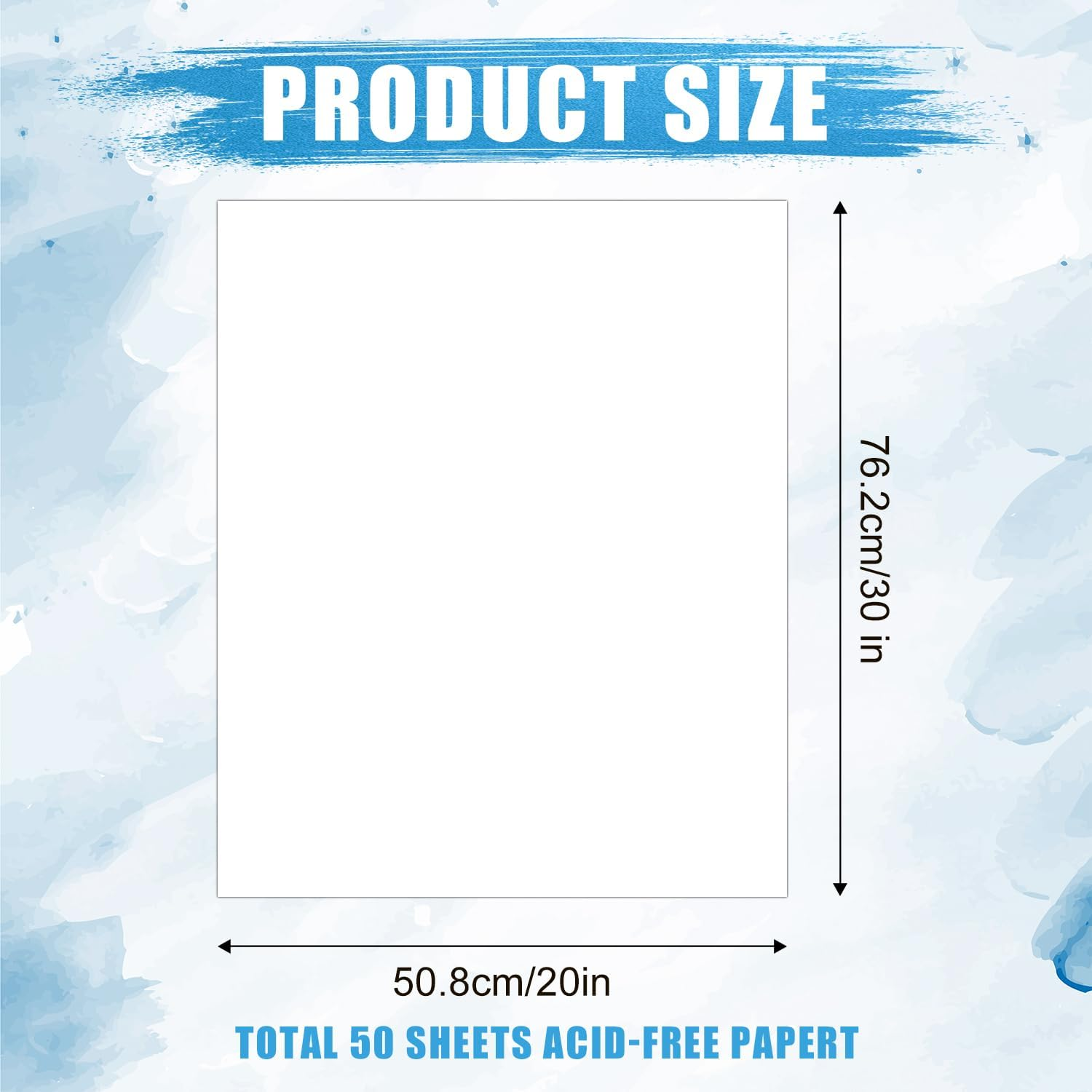 50 Sheets Acid-Free Tissue Paper, 20X30 Inch Acid-Free Wrapping Tissue Paper Archival Tissue Paper Acid-Free Paper for Protecting Storing Clothes Crafts (White) image number 5