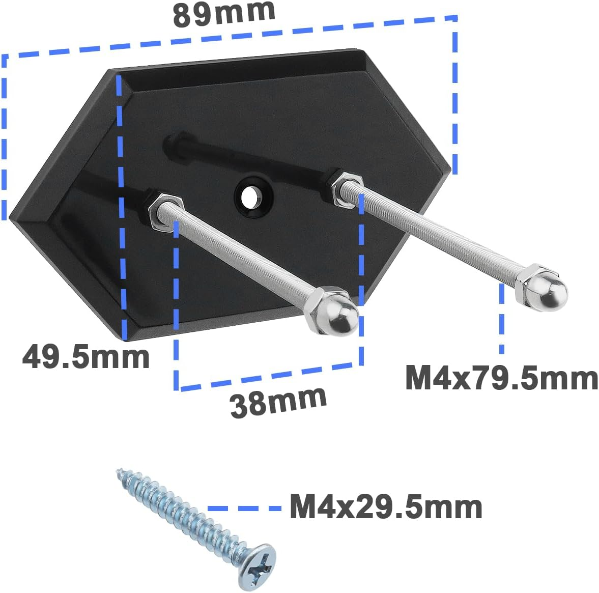 Ecsing 2 Sets Wall Mount Skateboard Hanger Acrylic Skateboard Deck Rack Stand Bracket Floate Effect for Skateboard Deck Display and Storage Black image number 5