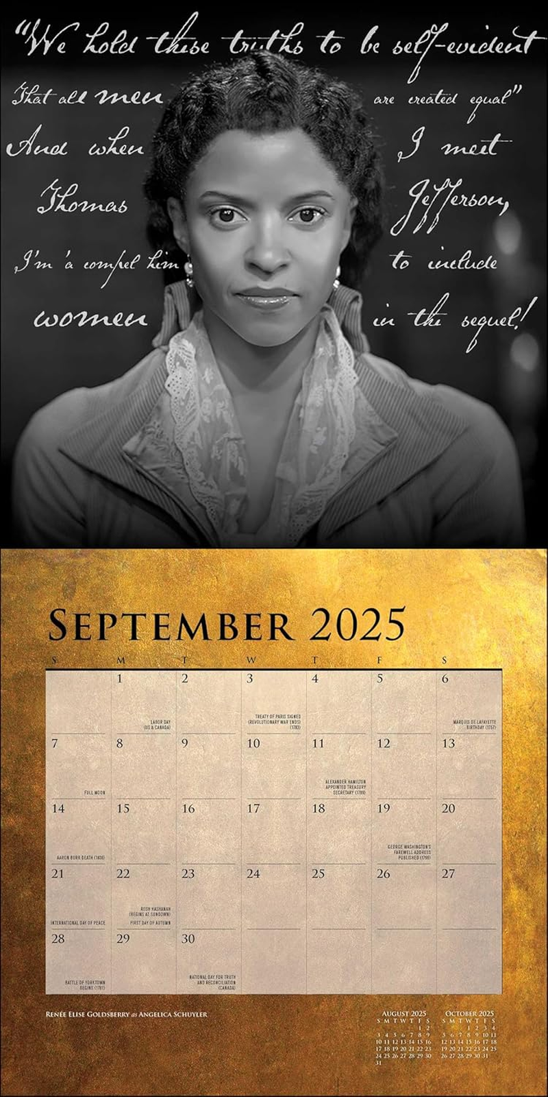 Hamilton 2025 Wall Calendar: an American Musical image number 4