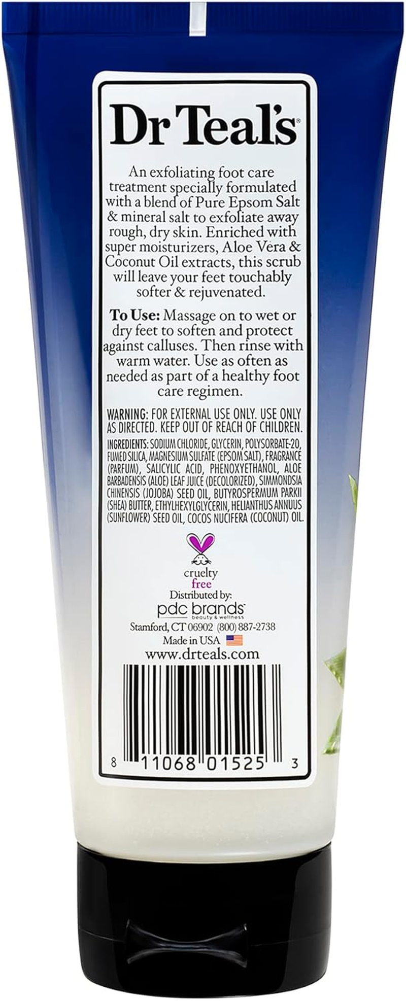Dr Teal'S Dr Teal'S Gentle Exfoliant with Pure Epson Salt Gentle Exfoliant with Pure Epsom Salt Softening Remedy with Aloe & Coconut Oil (Unisex) 177Ml image number 1
