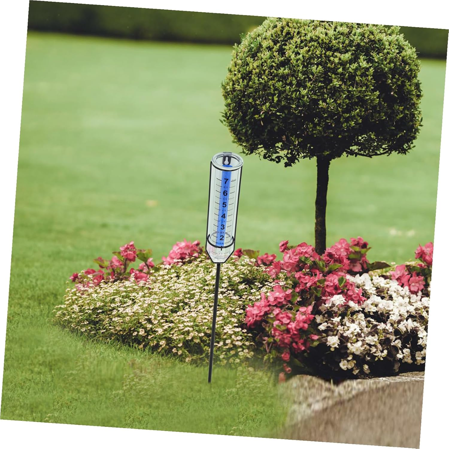 Mipcase Upgraded Outdoor Rain Gauge with Large Clear Numbers Design Easy Installation Weather-Resistant Rain Measuring Tube for Garden and Lawn Monitoring image number 3