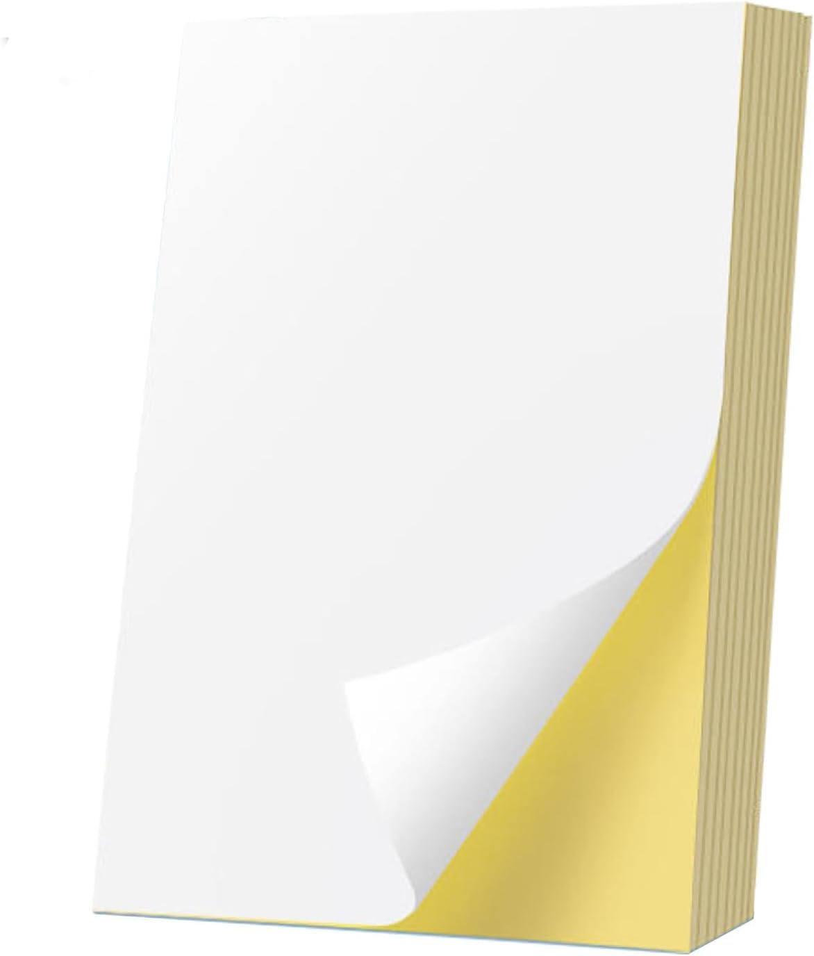 Label Sticker Paper, 50 Sheets A4 Full-Page White Matte Printable Self Adhesive Paper for Inkjet Laser Needle Printer (210X297MM) image number 5